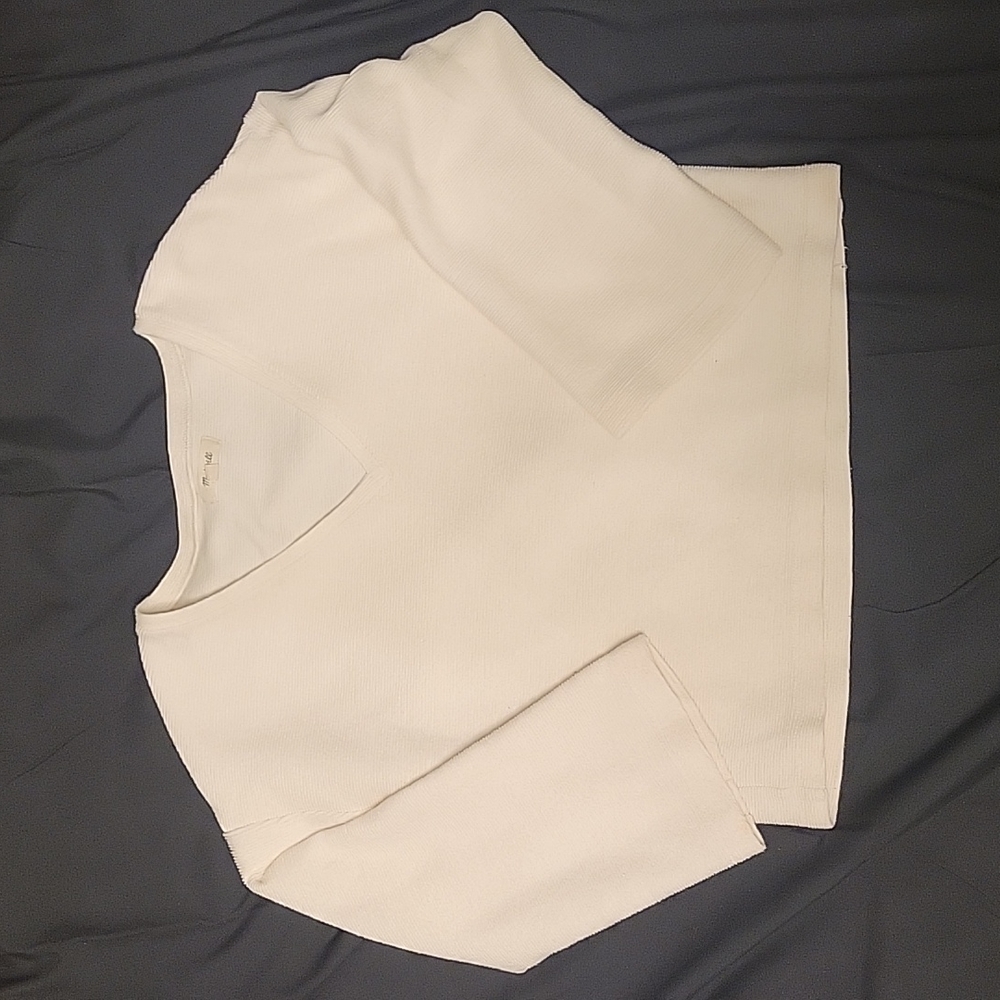 Madewell Vneck cropped sweater